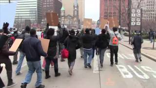 Protesters march through Cleveland