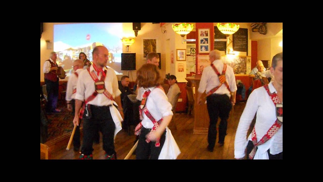 Cardiff Morris dance Upton Stick at The Canadian Hotel Beer Festival. 13th October 2013.