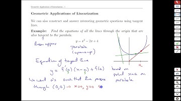 Unit 4-9 Geometric Applications of Linearization - MATH 121
