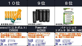 2022年【圧倒的にお得でごみも減らせる！】充電式電池　人気ランキングTOP10