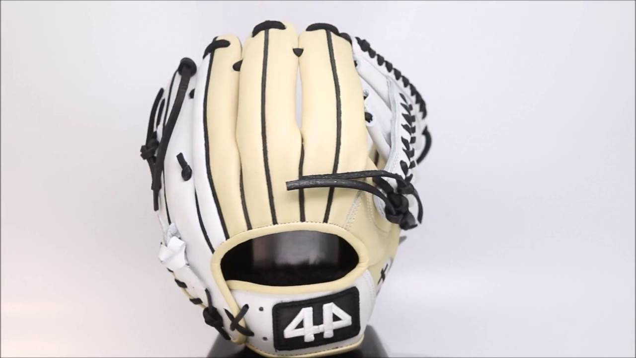 44 Pro Custom Baseball Glove Classic Series 2 ( C2 ) Blonde White Black Laced Cross  YouTube