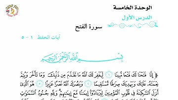 الوحدة الخامسة | سورة الفتح | علي موفق | الثالث المتوسط