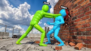 Euphoria Realistic Dynamic Fight: Oggy vs Jack in Overgrowth screenshot 4