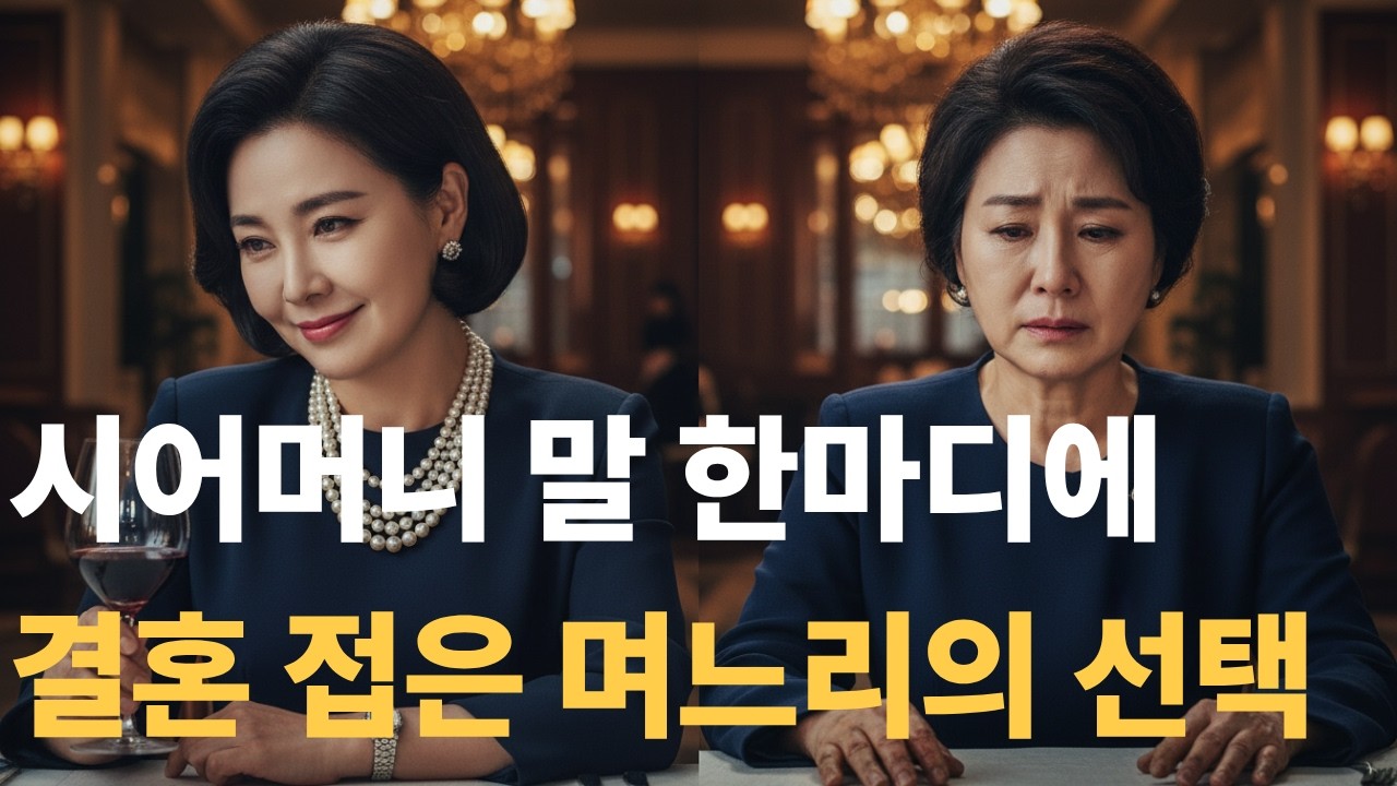시어머니 말 한마디에 결혼 접은 며느리의 선택