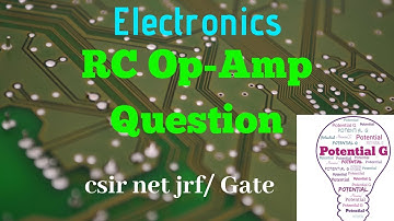 R C Operational amplifier question net jrf GATE hindi || POTENTIAL G