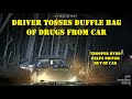 HIGH SPEED PURSUIT ends with car in woods - Driver tosses bag full of weed from car - BYRD on scene