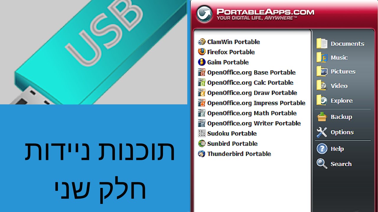 מדריך לתוכנות ניידות (חלק ב') | Portable apps