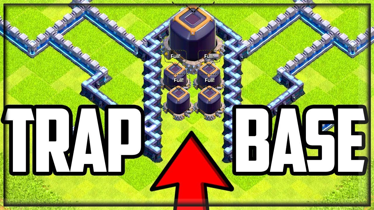 HILARIOUS DARK ELIXIR TRAP BASE 2.0! Clash of Clans Defense TROLLS Attackers!