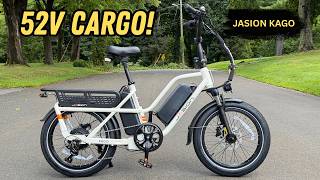 52 Volt, Dual Battery Affordable Cargo Ebike | Jasion Kago