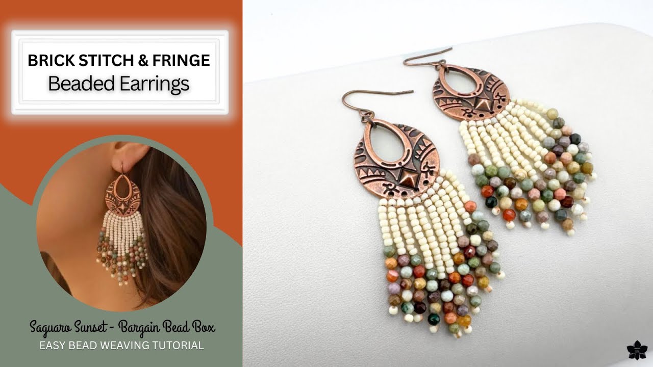 Brick Stitch & Fringe Earrings with the Bargain Bead Box