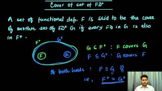 Cover and Equivalence of set of FDs