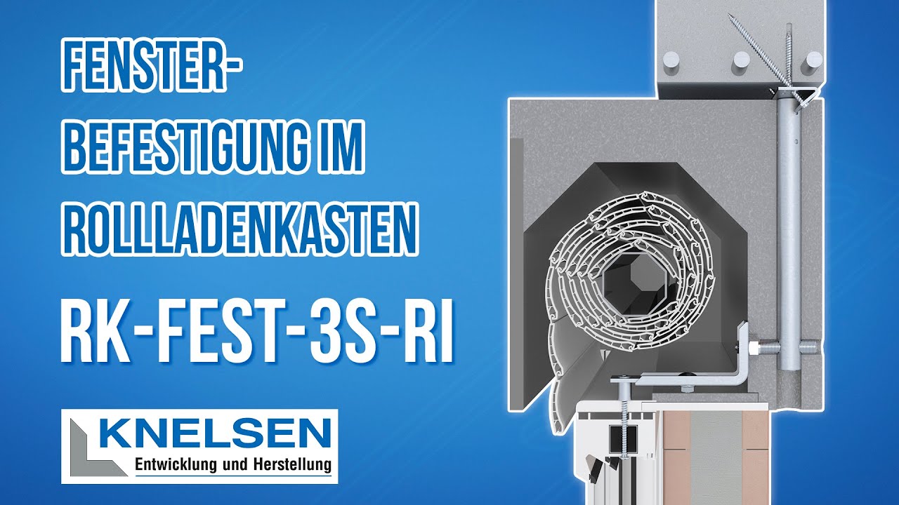 Fensterbefestigung im Rollladenkasten mit RK-Fest-3S-Revision innen | #knelsen