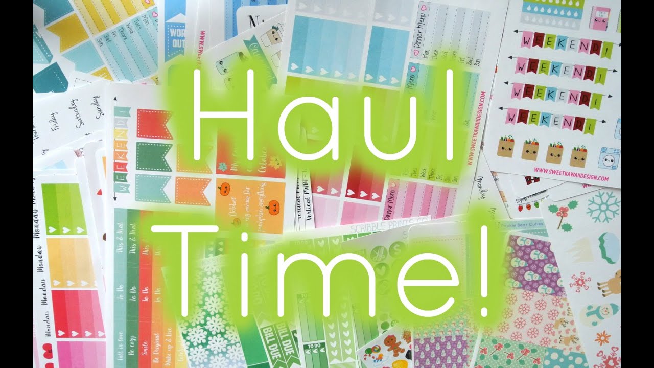 Etsy Sticker Haul ~ PookieBearCuties, ScribblePrintsCo, SweetKawaiiDesign