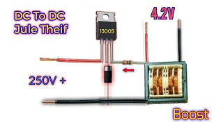 How to make a voltage booster 3.7V to 220V Filter Transformer | 13005