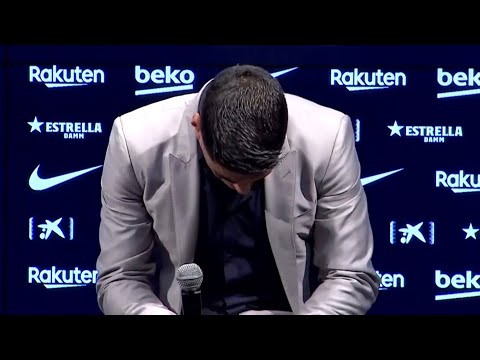 Luis Suarez Says Goodbye To Barcelona In Emotional Press Conference