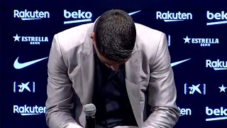 Luis Suarez Says Goodbye To Barcelona In Emotional Press Conference