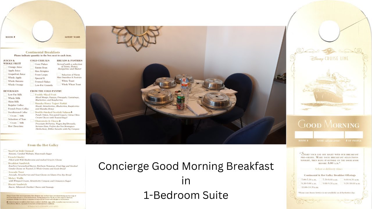 Disney Wish 1 Bedroom Concierge Good Morning Breakfast #food #disneycruise #disneycruiseline