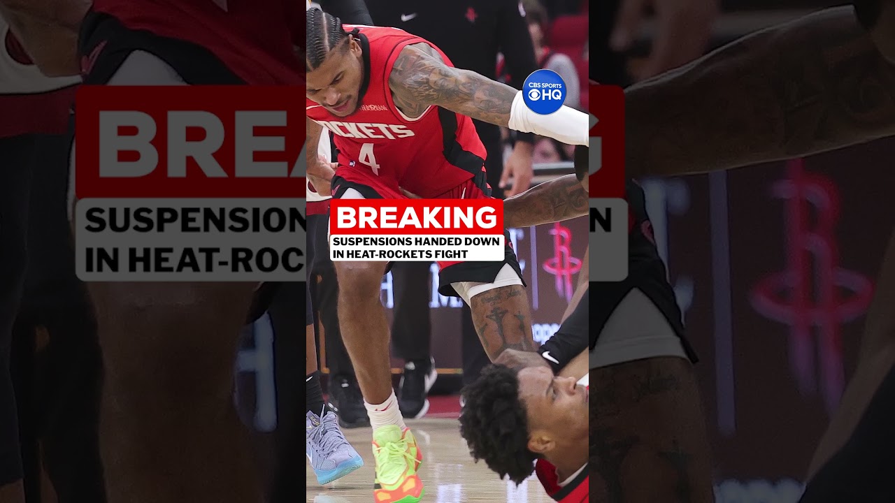 WATCH: Suspensions handed down from Heat-Rockets fight #shorts #nba