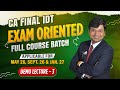 CA/CS/CMA Final IDT EXAM ORIENTED FULL COURSE || DEMO 1 | May 26, Sept. 26 &amp; Onwards