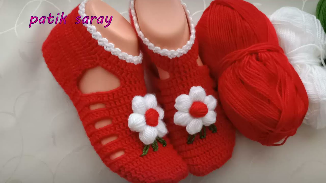 Çok güzel tığ işi patik modeli #patik #tığişipatik