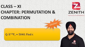 If 10Pr = 5040. Find r.
