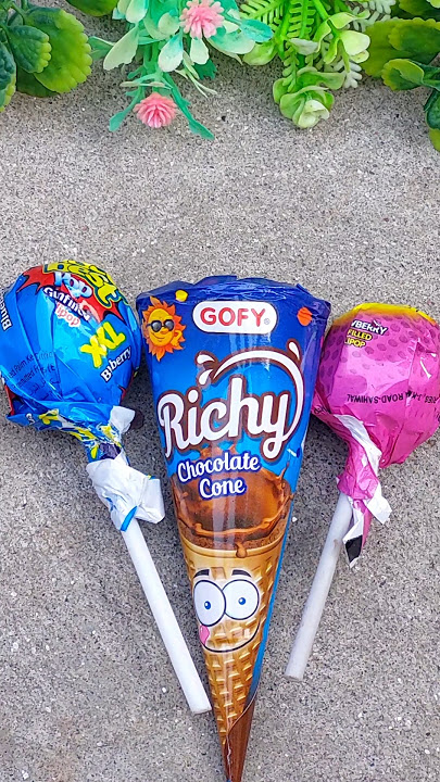 chocolate 🍫 fill surprise cone 🍦with rainbow 🌈lollipops 🍭today fun😋 #shorts#chocolate#lolipop