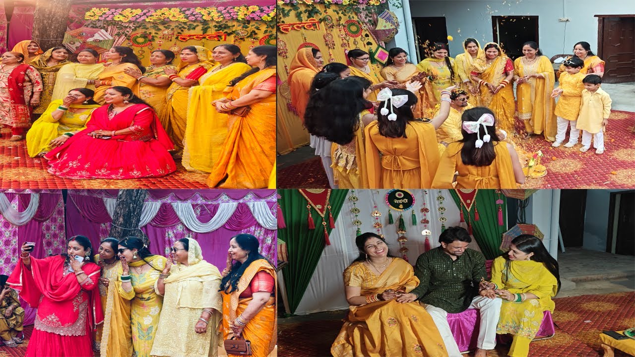 🌸भाई की हल्दी और मेहंदी🌸 function में धूम मचा दी 🌸भाई को लग गयी🌸 शगुन की मेहंदी 🌸