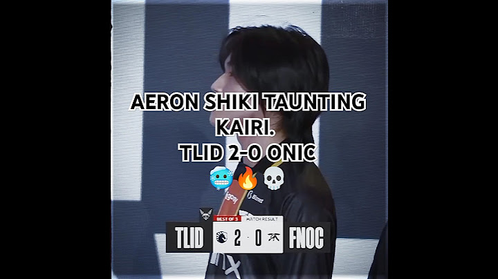 AERON SHIKI TAUNTING SETELAH MENANG 2-0 DARI ONIC🔥💀 #mpl #mplindonesia #onic #kairi #tlid