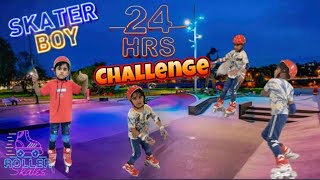 Ahil's Roller Skating 24 Hours Challenge - Thrilling Whole Day Living on Wheels BTS