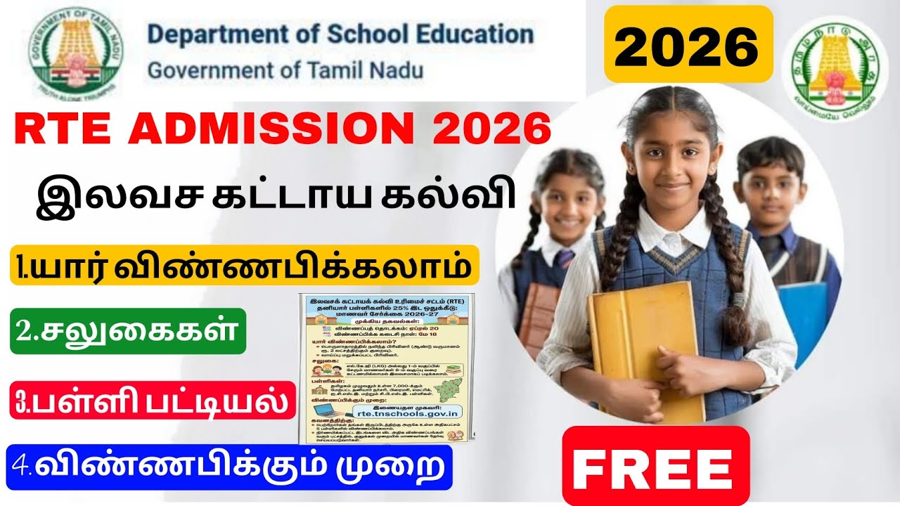 rte admission new update tamilnadu 2026 | apply rte online | Tricky world