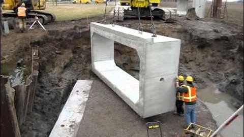 Installing Cement Box Culvert