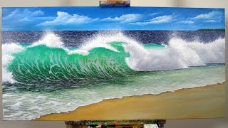 Art Lesson:  How to create a realistic Wave with H2o Water Mixable Oil Paints