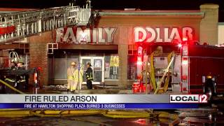 Fire at Hamilton shopping plaza ruled arson