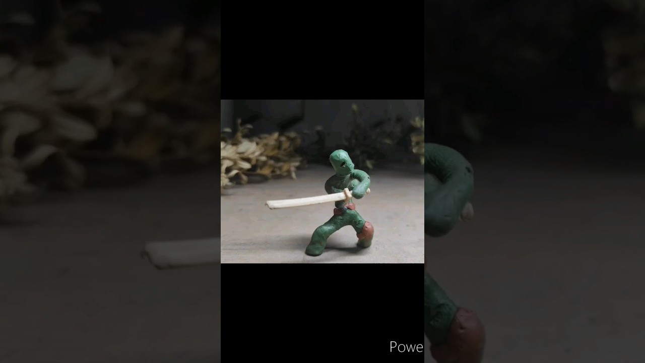 plasticine animation sword fighting 