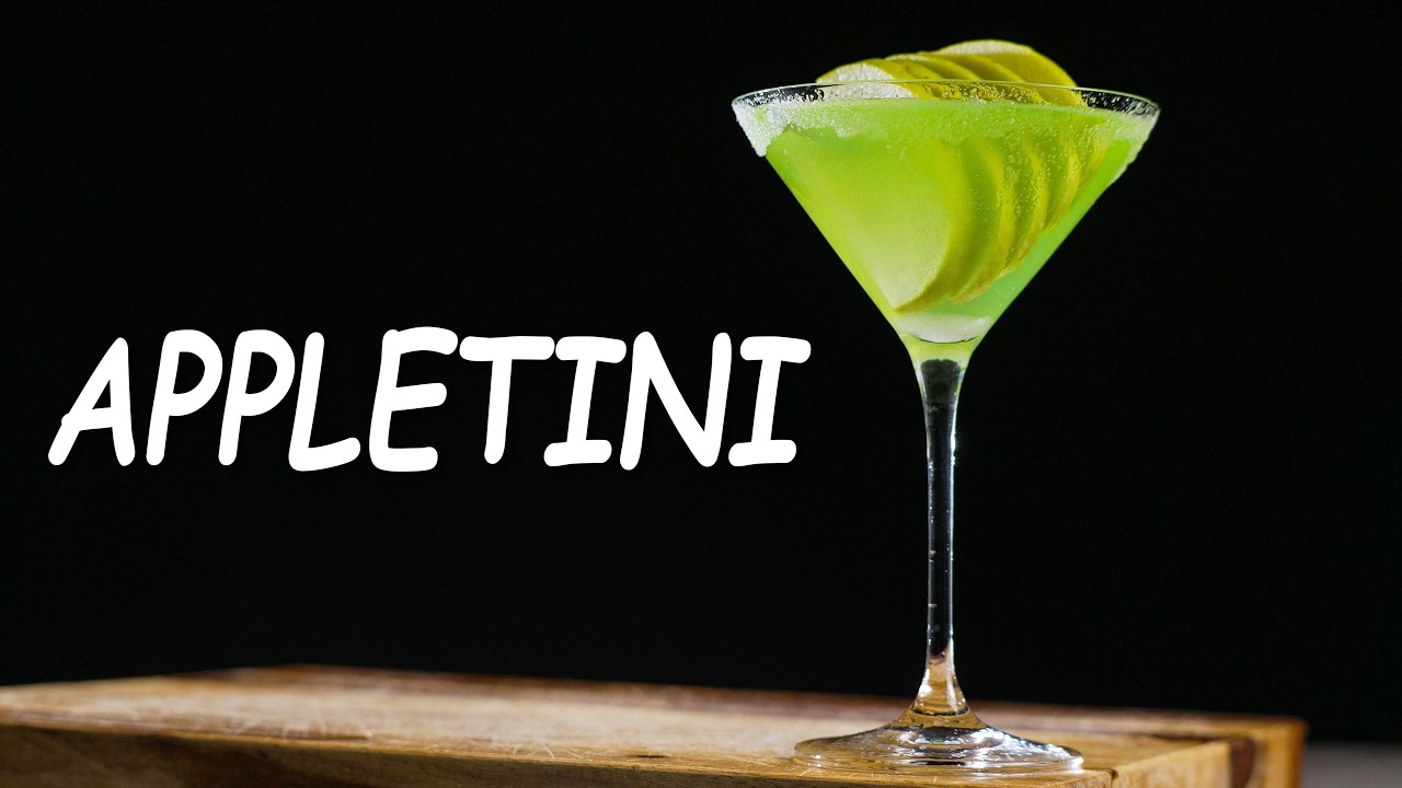 Appletini Cocktail. Drink Ingredients and Recipe. - YouTube