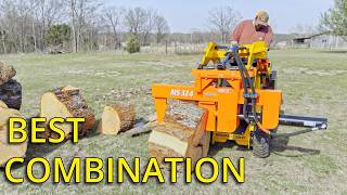 This Mini Skid Steer Attachment Makes Quick Work of Massive Wood Rounds