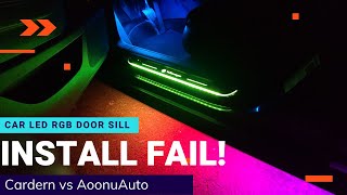 Cardern RGB LED Car Door Sill Light Installation (MISSION FAILED