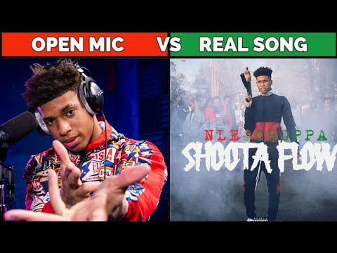 OPEN MIC VS REAL SONG  NLE Choppa ( Shotta Flow )  ( AUTOTUNE VS NO AUTOTUNE  )