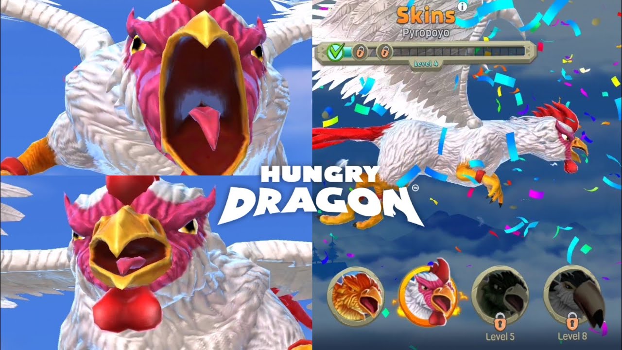 Pyropoyo Skin Unlocked!! Ashbeak Dragon - Hungry Dragon