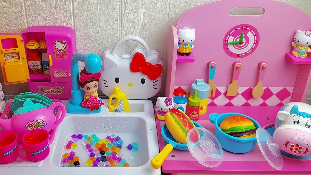 61 Minutes Satisfying with Unboxing Cute Pink Ice Cream, Hello Kitty Smart Refrigerator, Review Toys