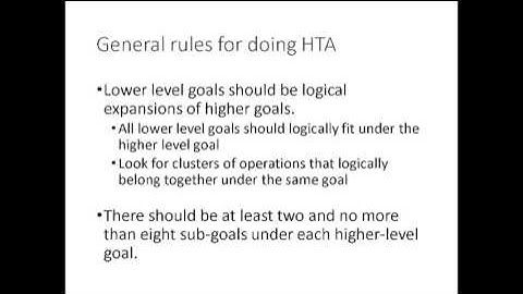 Lecture 7   Part 2   Hierarchical Task Analysis