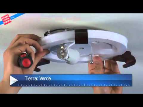 Ferretotal ¿cómo instalar una lámpara tipo plafón? youtube Lamparas fluorescentes led cocina leroy merlin