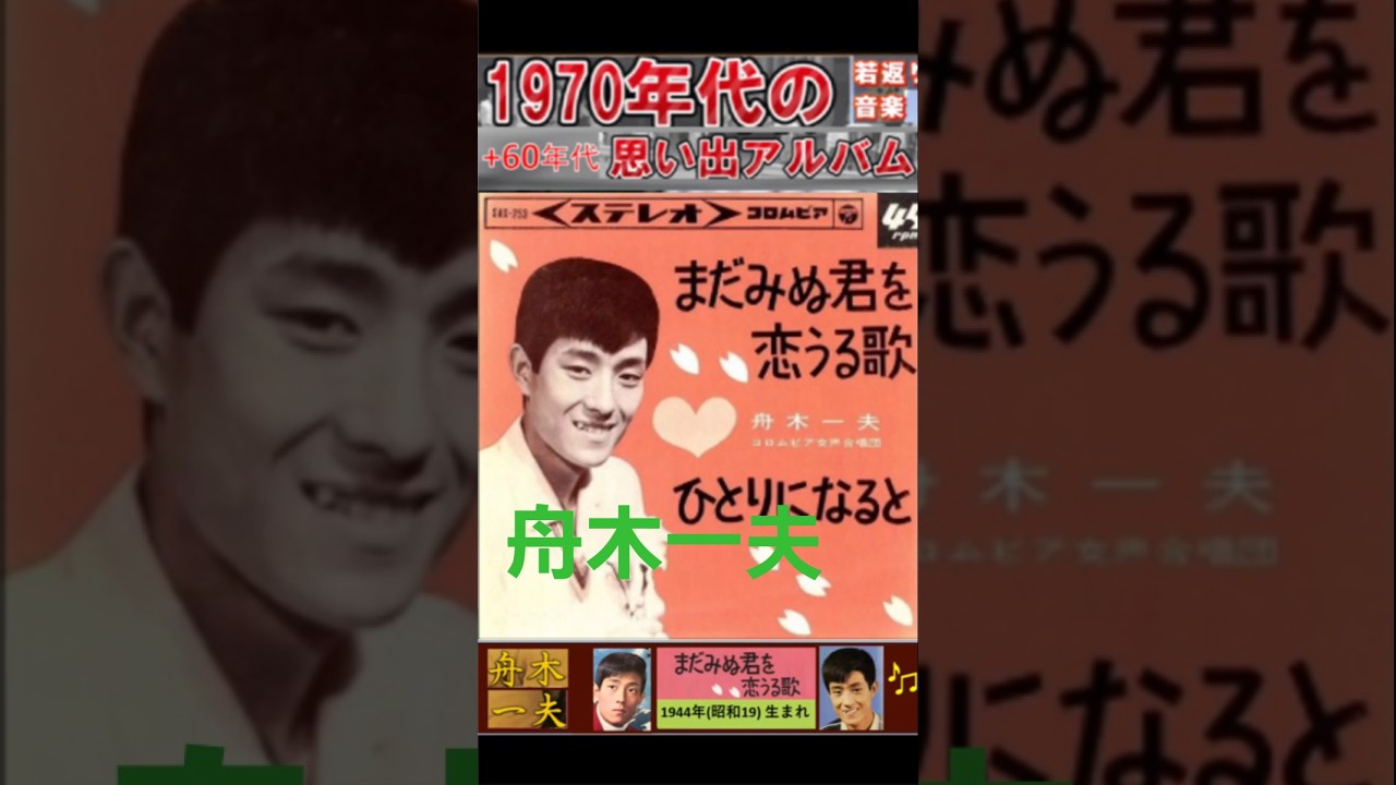 まだみぬ君を恋うる歌・(2番)・舟木一夫【60代70代厳選】「フォークや歌謡曲のヒット音楽」のトリガー効果で脳が若返る！思い出アルバム #shorts #舟木一夫