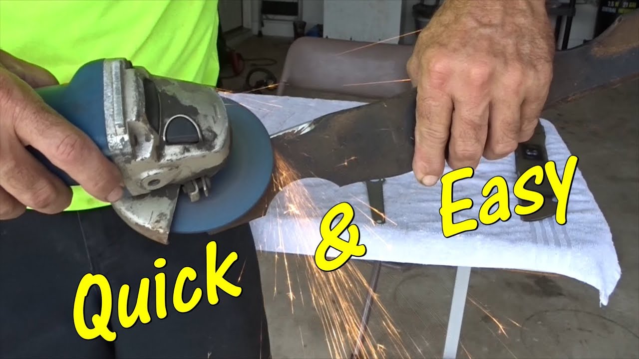 How To Quickly Sharpen A Lawn Mower Blade (With An Angle Grinder) 
