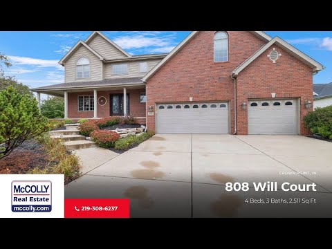808 Will Court, Crown Point, IN home video tour