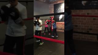Cute 7 Year Old Girl At Boxing Cl