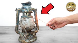 Rusty Old Oil Lamp Lantern Restoration Perfect Restoration Project  Restorasi Lentera Lampu Minyak