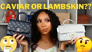 CHANEL CAVIAR VS LAMBSKIN COMPARISON | KATIE DANGER