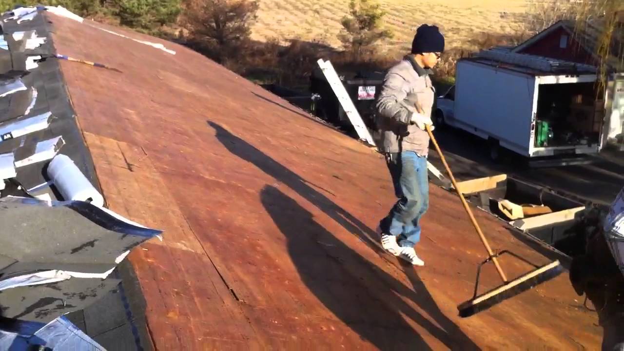 Complete removal of old roofing debris YouTube