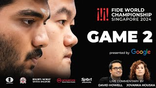 Game 2 Commentary with GM David Howell and IM Jovanka Houska | FIDE World Championship Match 2024 screenshot 3